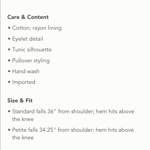 ✨ Anthropologie Nori Eyelet Tunic Dress Sz 8 - Picture 5 of 5